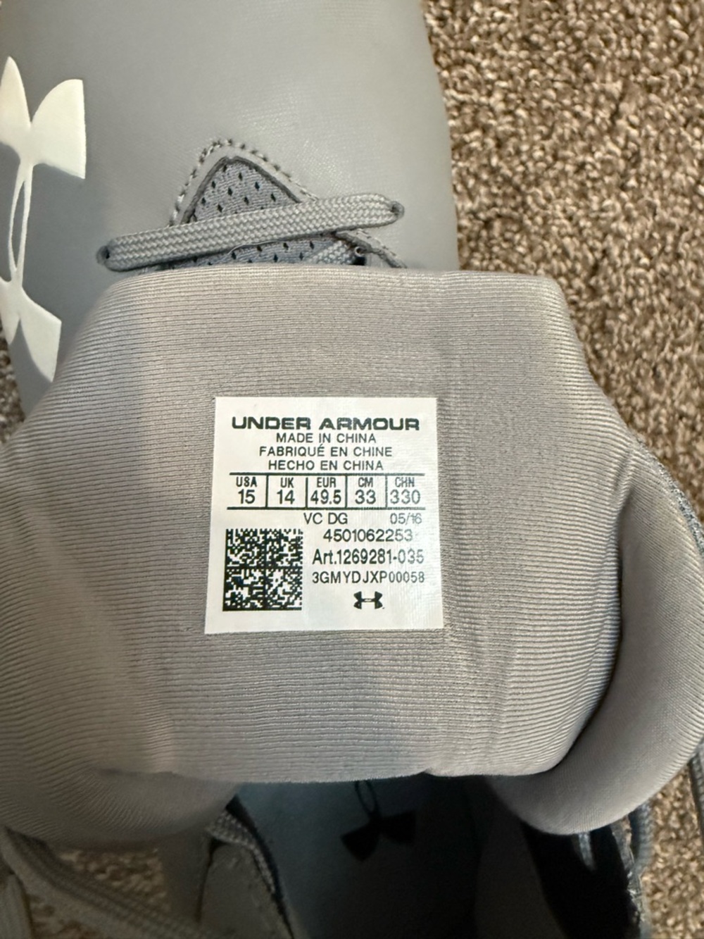 Under Armour basketball shoes - size 15 - Picture 7 of 7